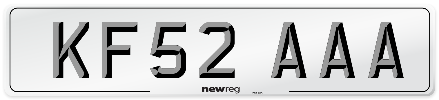 KF52 AAA Number Plate from New Reg